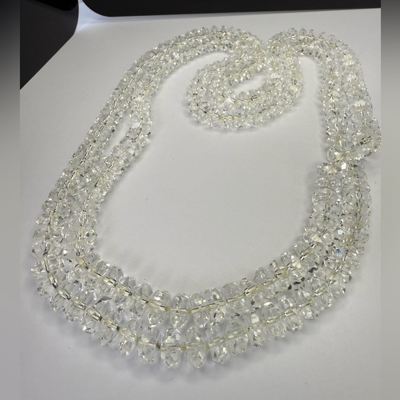 Art Deco Antique Crystal necklace (opera length) 24inches - Picture 1 of 10